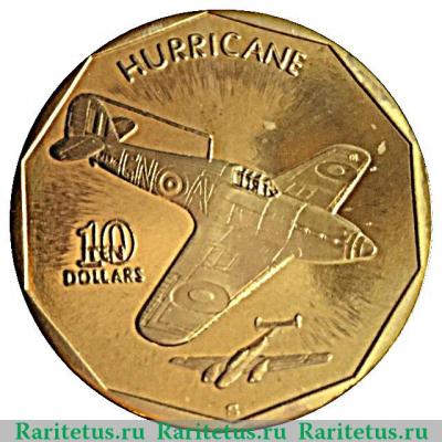 Реверс монеты 10 долларов 1991 года   Маршалловы Острова