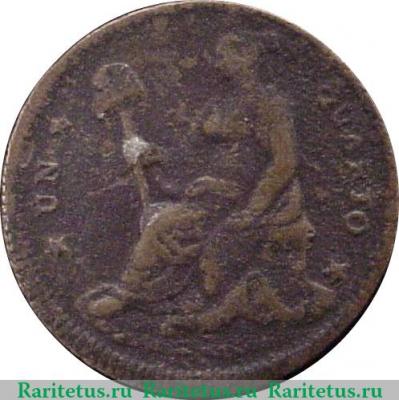 Реверс монеты ¼ реала 1828-1835 годов   Мексика