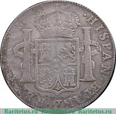 Реверс монеты 4 реала 1792-1808 годов   Мексика