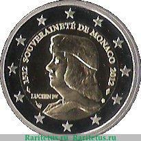 2 евро 2012 года   Монако