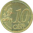 Реверс монеты 10 евроцентов 2007-2013 годов   Нидерланды