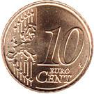 Реверс монеты 10 евроцентов 2014-2019 годов   Нидерланды