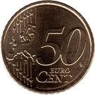 Реверс монеты 50 евроцентов 2014-2019 годов   Нидерланды