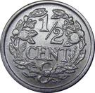 Реверс монеты ½ цента 1909-1940 годов   Нидерланды