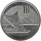 Реверс монеты 10 центов 1990 года   Новая Зеландия