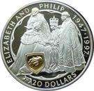 Реверс монеты 20 долларов 1997 года   Новая Зеландия