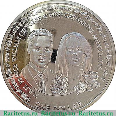 Реверс монеты 1 доллар 2011 года   Ниуэ
