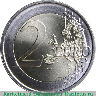Реверс монеты 2 евро 2014 года   Португалия