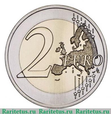 Реверс монеты 2 евро 2016 года   Португалия