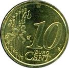 Реверс монеты 10 евроцентов 2002-2007 годов   Сан-Марино