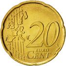 Реверс монеты 20 евроцентов 2002-2007 годов   Сан-Марино