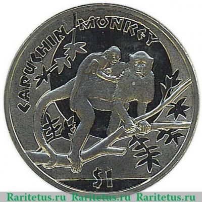 Реверс монеты 1 доллар 2009 года   Сьерра-Леоне