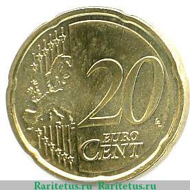 Реверс монеты 20 евроцентов 2009-2019 годов   Словакия