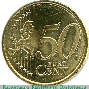 Реверс монеты 50 евроцентов 2009-2019 годов   Словакия