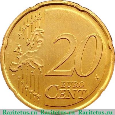 Реверс монеты 20 евроцентов 2007-2018 годов   Словения