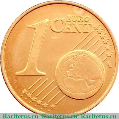 Реверс монеты 1 евроцент 2007-2019 годов   Словения