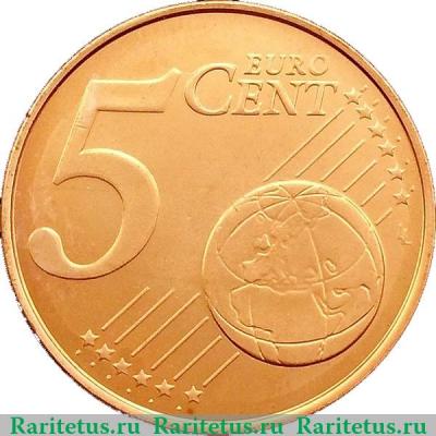 Реверс монеты 5 евроцентов 2007-2019 годов   Словения