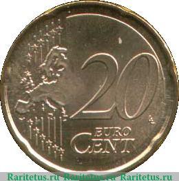 Реверс монеты 20 евроцентов 2007-2009 годов   Испания
