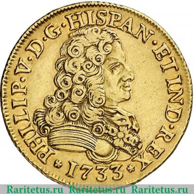 4 эскудо 1731-1733 годов   Испания