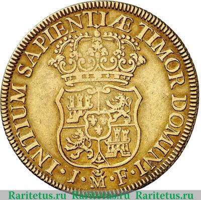 Реверс монеты 4 эскудо 1732-1734 годов   Испания