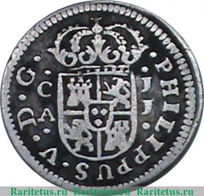 ½ реала 1719-1727 годов   Испания