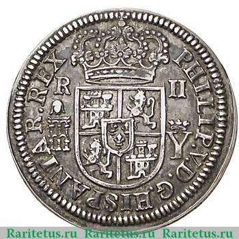 2 реала 1708 года   Испания