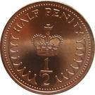 Реверс монеты ½ пенни 1982-1984 годов   Великобритания