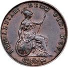 Реверс монеты ½ пенни 1838-1859 годов   Великобритания
