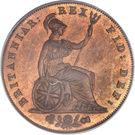 Реверс монеты ½ пенни 1825-1827 годов   Великобритания
