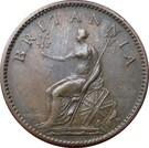 Реверс монеты 1 фартинг 1806-1807 годов   Великобритания