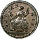 Реверс монеты ½ пенни 1717-1719 годов   Великобритания
