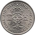 Реверс монеты 2 шиллинга (флорин) 1947-1948 годов   Великобритания