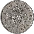 Реверс монеты 2 шиллинга (флорин) 1949-1951 годов   Великобритания
