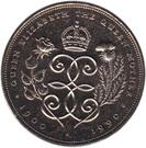 Реверс монеты 5 фунтов 1990 года   Великобритания