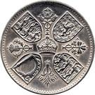 Реверс монеты 5 шиллингов 1960 года   Великобритания