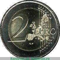 Реверс монеты 2 евро 2007 года   Ватикан