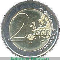 Реверс монеты 2 евро 2008 года   Ватикан