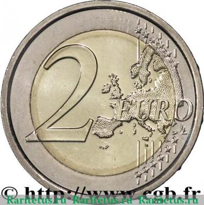 Реверс монеты 2 евро 2010 года   Ватикан