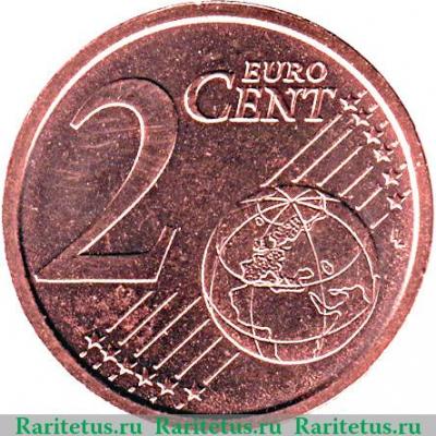 Реверс монеты 2 евроцента 2014-2016 годов   Ватикан