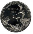 Реверс монеты 50 пенсов 1998 года   Остров Вознесения