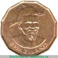 1 цент 1974-1983 годов   Эсватини (Свазиленд)