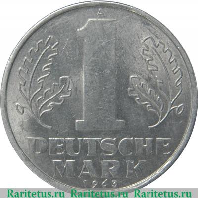 Реверс монеты 1 марка 1956-1963 годов   Германия - ГДР