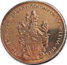 Реверс монеты 50 пенсов 1984 года   Остров Святой Елены