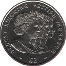 Реверс монеты 2 фунта 2008 года   Южная Георгия