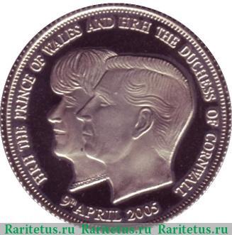 Реверс монеты 1 крона 2005 года   Тристан-да-Кунья