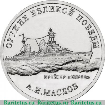 Реверс монеты 25 рублей 2020 года ММД Конструктор оружия А.И. Маслов