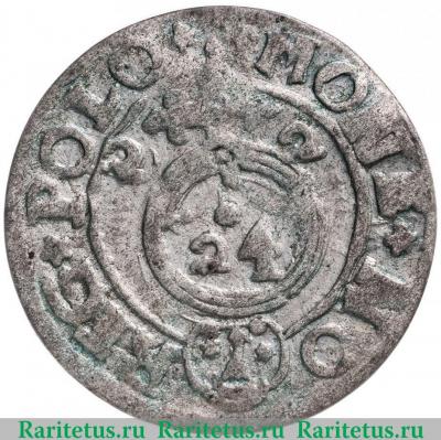Реверс монеты полторак (1/24 талера, poltorak) 1622 года   Речь Посполитая
