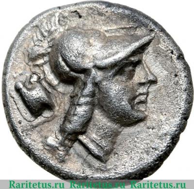 Реверс монеты обол (obol) 350-300 до н. э. годов   Писидия