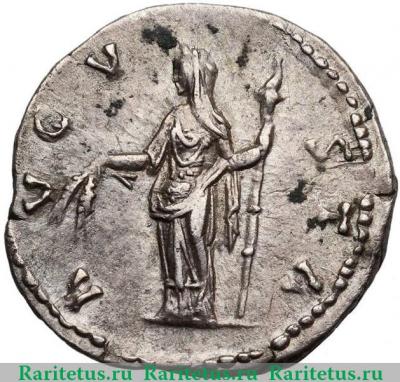 Реверс монеты денарий (denarius) 146–161 года   Римская империя