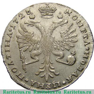 Реверс монеты полтина 1728 года  И САМОД